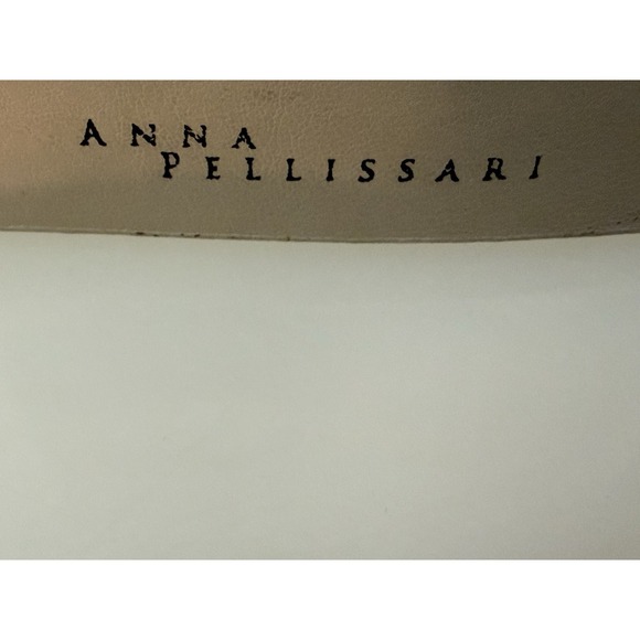 Anna Pellissari Size L Gold Tone Buckle Beige Gray Animal Print Leather Belt NWT main image 2
